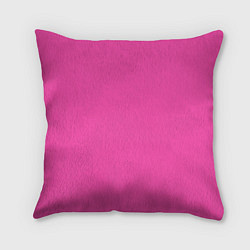 Подушка квадратная Кислотный розовый, цвет: 3D-принт