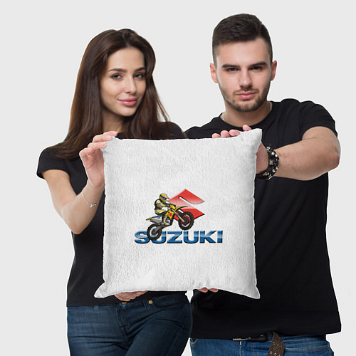 Подушка квадратная Suzuki motorcycle / 3D-принт – фото 3