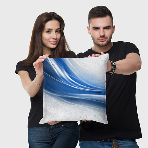 Подушка квадратная Ледяной поток ветра / 3D-принт – фото 3