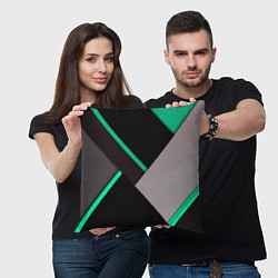 Подушка квадратная Спортивная геометрия линии, цвет: 3D-принт — фото 2