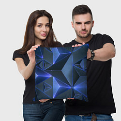 Подушка квадратная Triangle neon, цвет: 3D-принт — фото 2