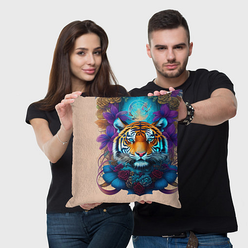 Подушка квадратная Tiger tattoo - irezumi - art / 3D-принт – фото 3