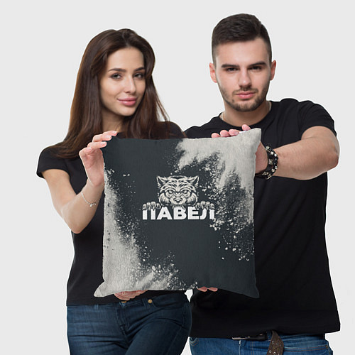 Подушка квадратная Павел зубастый волк / 3D-принт – фото 3