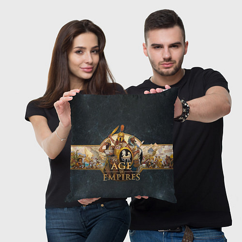 Подушка квадратная Age of Empires Эпоха империй / 3D-принт – фото 3