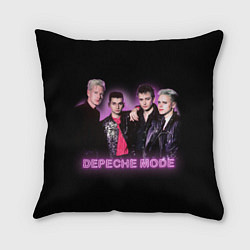 Подушка квадратная 80s Depeche Mode neon, цвет: 3D-принт