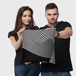 Подушка квадратная Trendy raster pattern, цвет: 3D-принт — фото 2