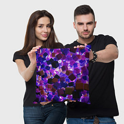 Подушка квадратная Разноцветные воздушные кубики, цвет: 3D-принт — фото 2