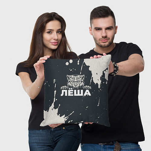 Подушка квадратная Лёша зубастый волк / 3D-принт – фото 3