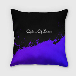 Подушка квадратная Children of Bodom purple grunge, цвет: 3D-принт
