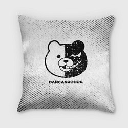 Подушка квадратная Danganronpa с потертостями на светлом фоне, цвет: 3D-принт