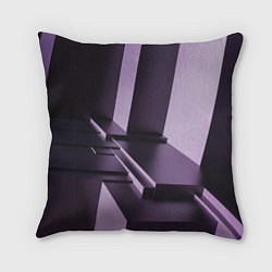 Подушка квадратная Фиолетовая геометрия, цвет: 3D-принт