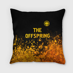 Подушка квадратная The Offspring - gold gradient: символ сверху, цвет: 3D-принт