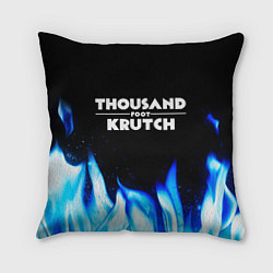 Подушка квадратная Thousand Foot Krutch blue fire, цвет: 3D-принт
