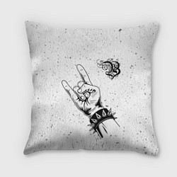 Подушка квадратная Burzum и рок символ, цвет: 3D-принт