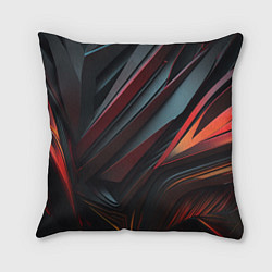Подушка квадратная Объемные темные элементы, цвет: 3D-принт