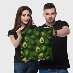Подушка квадратная Сочная текстура из авокадо, цвет: 3D-принт — фото 2