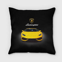 Подушка квадратная Итальянский спорткар Lamborghini Aventador, цвет: 3D-принт