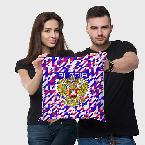 Подушка квадратная Russia team / 3D-принт – фото 3