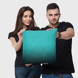 Подушка квадратная Силуэт лисы на градиентном фоне, цвет: 3D-принт — фото 2