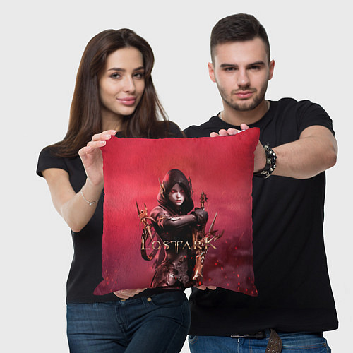 Подушка квадратная Lost Ark - woman assassin / 3D-принт – фото 3