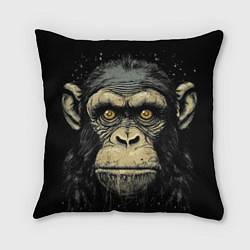 Подушка квадратная Портрет обезьяны: арт нейросети, цвет: 3D-принт