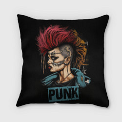 Подушка квадратная Девушка панк, цвет: 3D-принт