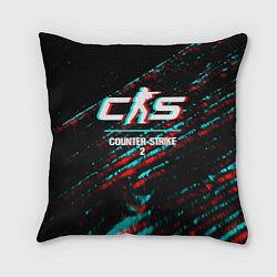 Подушка квадратная Counter-Strike 2 в стиле glitch и баги графики на, цвет: 3D-принт