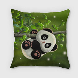 Подушка квадратная Панда на дереве отдыхает, цвет: 3D-принт