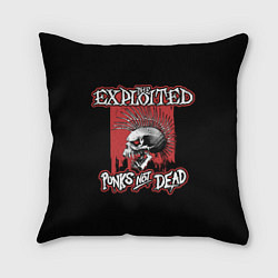 Подушка квадратная Exploited - punks not dead, цвет: 3D-принт