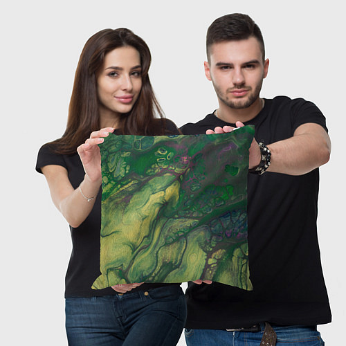 Подушка квадратная Кислотные корни / 3D-принт – фото 3