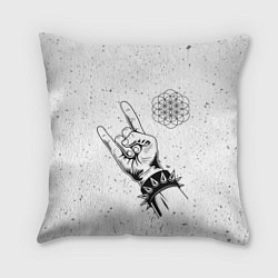 Подушка квадратная Coldplay и рок символ