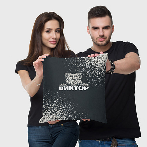 Подушка квадратная Виктор зубастый волк / 3D-принт – фото 3