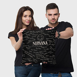 Подушка квадратная Nirvana pattern, цвет: 3D-принт — фото 2
