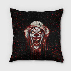 Подушка квадратная Bloody clown, цвет: 3D-принт