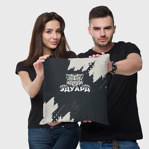 Подушка квадратная Эдуард зубастый волк / 3D-принт – фото 3
