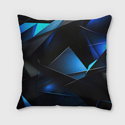 Подушка квадратная Blue black texture, цвет: 3D-принт