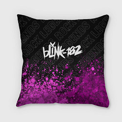 Подушка квадратная Blink 182 rock legends: символ сверху, цвет: 3D-принт