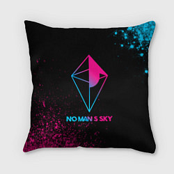 Подушка квадратная No Mans Sky - neon gradient, цвет: 3D-принт