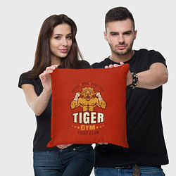 Подушка квадратная Tiger - боец, цвет: 3D-принт — фото 2