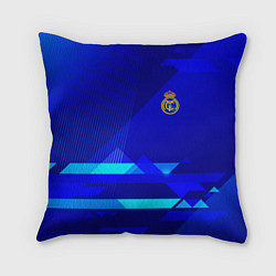 Подушка квадратная Реал Мадрид фк эмблема, цвет: 3D-принт