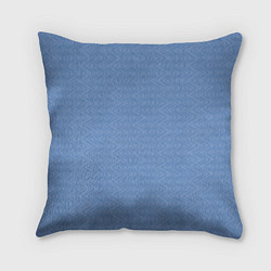 Подушка квадратная Волны голубой, цвет: 3D-принт