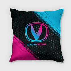 Подушка квадратная Changan - neon gradient, цвет: 3D-принт