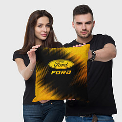 Подушка квадратная Ford - gold gradient, цвет: 3D-принт — фото 2