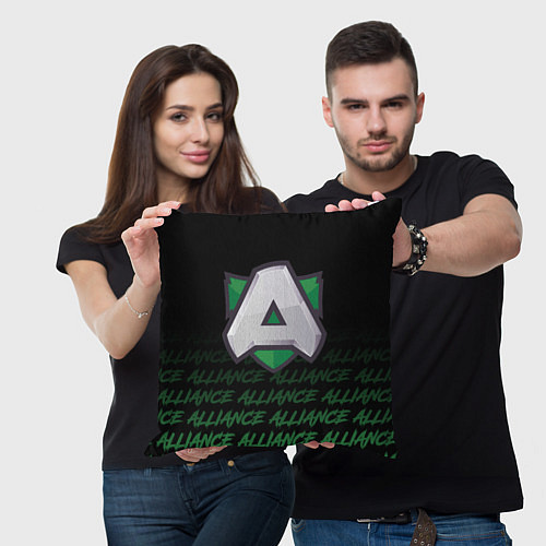 Подушка квадратная Alliance art / 3D-принт – фото 3