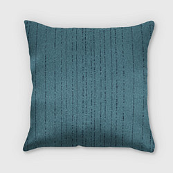 Подушка квадратная Мелкая мозаика бирюзовый полосы, цвет: 3D-принт
