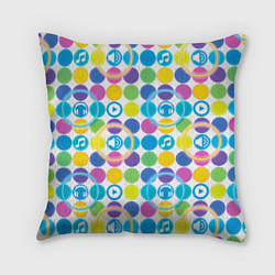 Подушка квадратная В ритме своего бита, цвет: 3D-принт