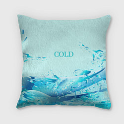 Подушка квадратная Cold, цвет: 3D-принт