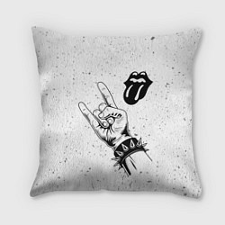 Подушка квадратная Rolling Stones и рок символ, цвет: 3D-принт