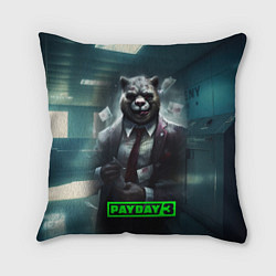 Подушка квадратная Payday 3 crazy bear, цвет: 3D-принт