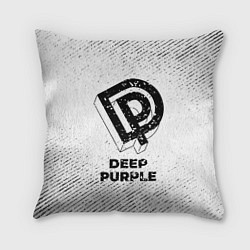 Подушка квадратная Deep Purple с потертостями на светлом фоне, цвет: 3D-принт